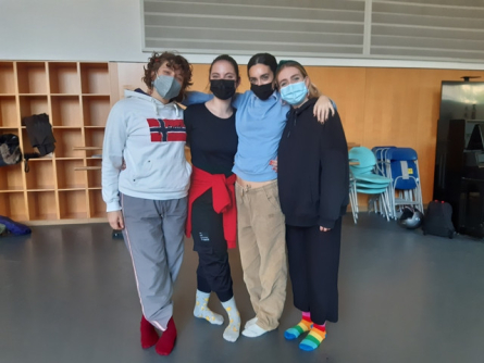Algunes de les estudiants del CSD integrants en el projecte de Wad Ras 2022