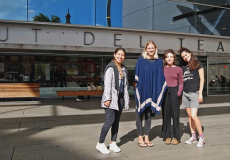 Algunes de les estudiants d'Erasmus que estan estudiant aquest semestre a l'Institut del Teatre