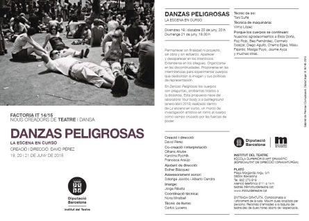 Programa DANZAS PELIGROSAS de David Pérez