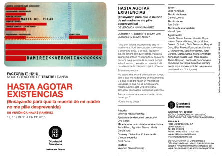 ESAD presenta HASTA AGOTAR EXISTENCIAS de Verónica Navas Ramírez