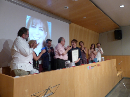 Sampietro rep el veredicte del jurat on es proclama Mercè Sampietro guanyadora de la 43ena edició
